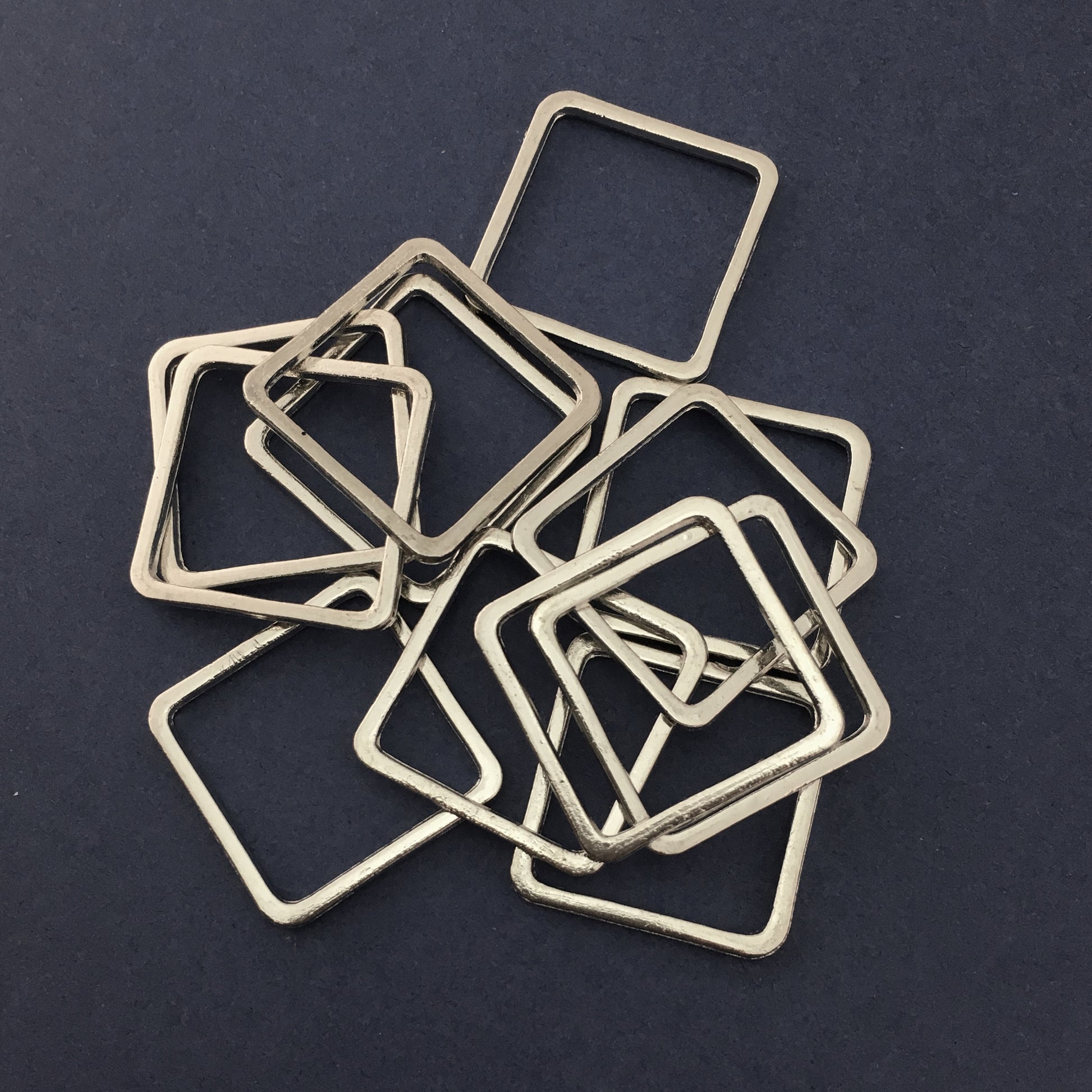 Silver Square Alloy Jewellery Connector | Bellaire Wholesale