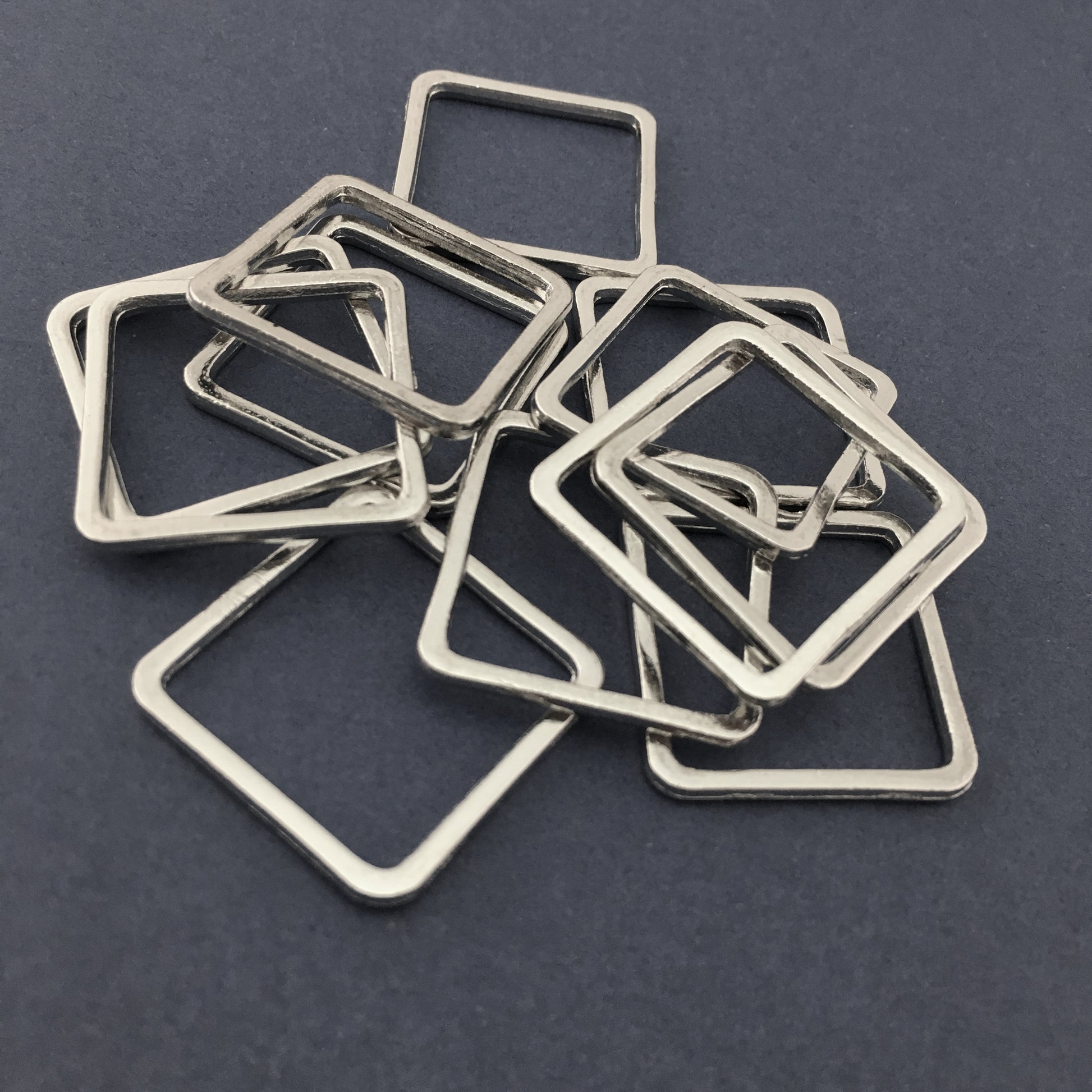 Silver Square Alloy Jewellery Connector | Bellaire Wholesale