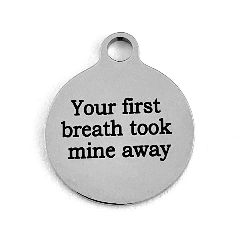 New Mom Round Personalized Charm | Bellaire Wholesale