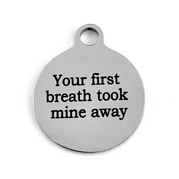 New Mom Round Personalized Charm | Bellaire Wholesale