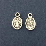 Silver 2 Sided Alloy Saint Alloy Charm | Bellaire Wholesale