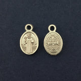 Silver 2 Sided Alloy Saint Alloy Charm | Bellaire Wholesale