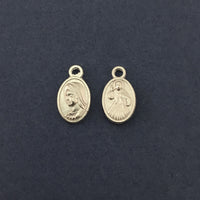 Silver 2 Sided Alloy Mary & Jesus Alloy Charm | Bellaire Wholesale