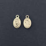 Silver 2 Sided Alloy Mary & Jesus Alloy Charm | Bellaire Wholesale