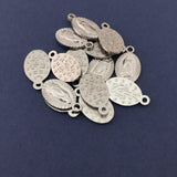 Alloy Silver 2 Sided Miraculous Mary Charm | Bellaire Wholesale