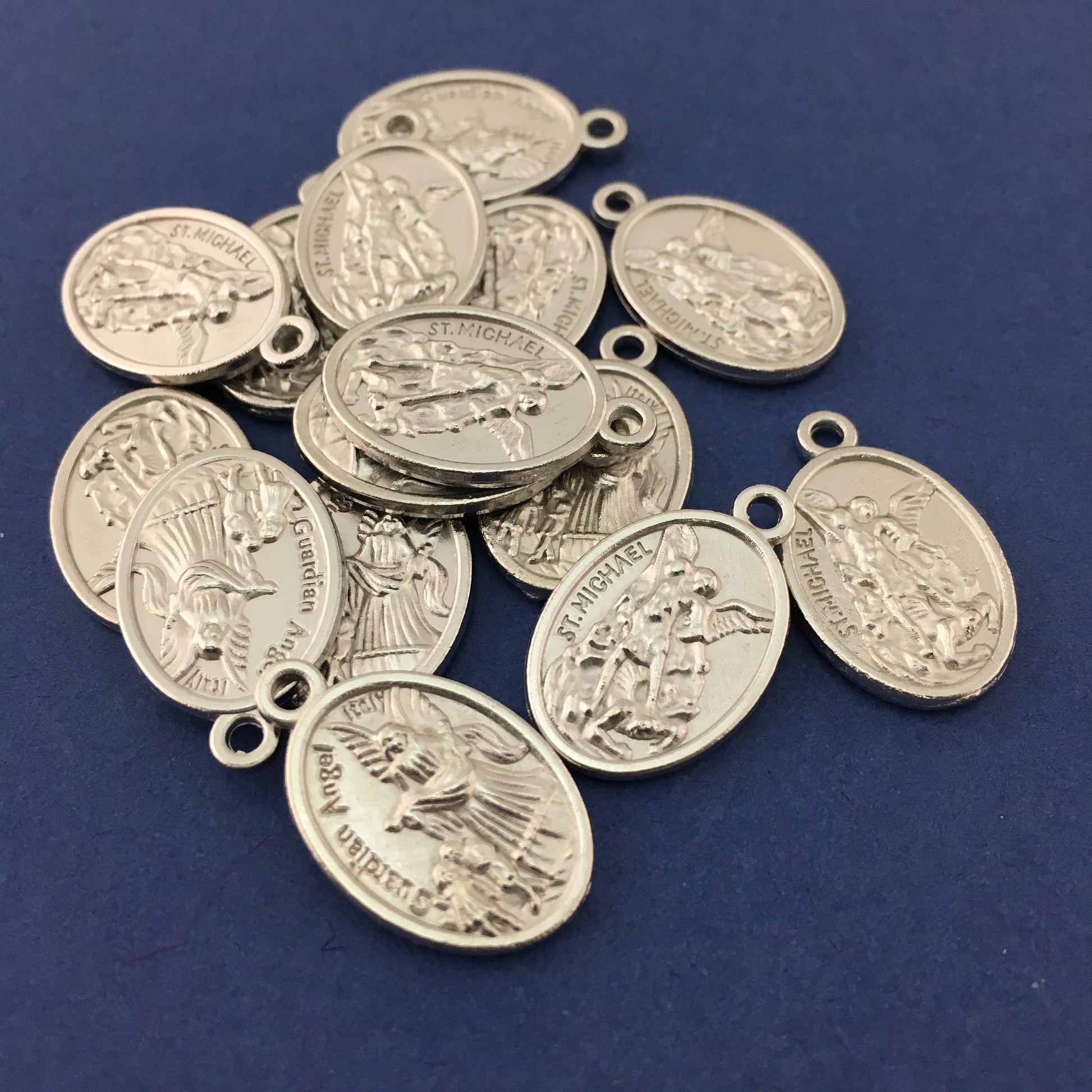 Silver St. Michael Guardian Angel Alloy Charm | Bellaire Wholesale