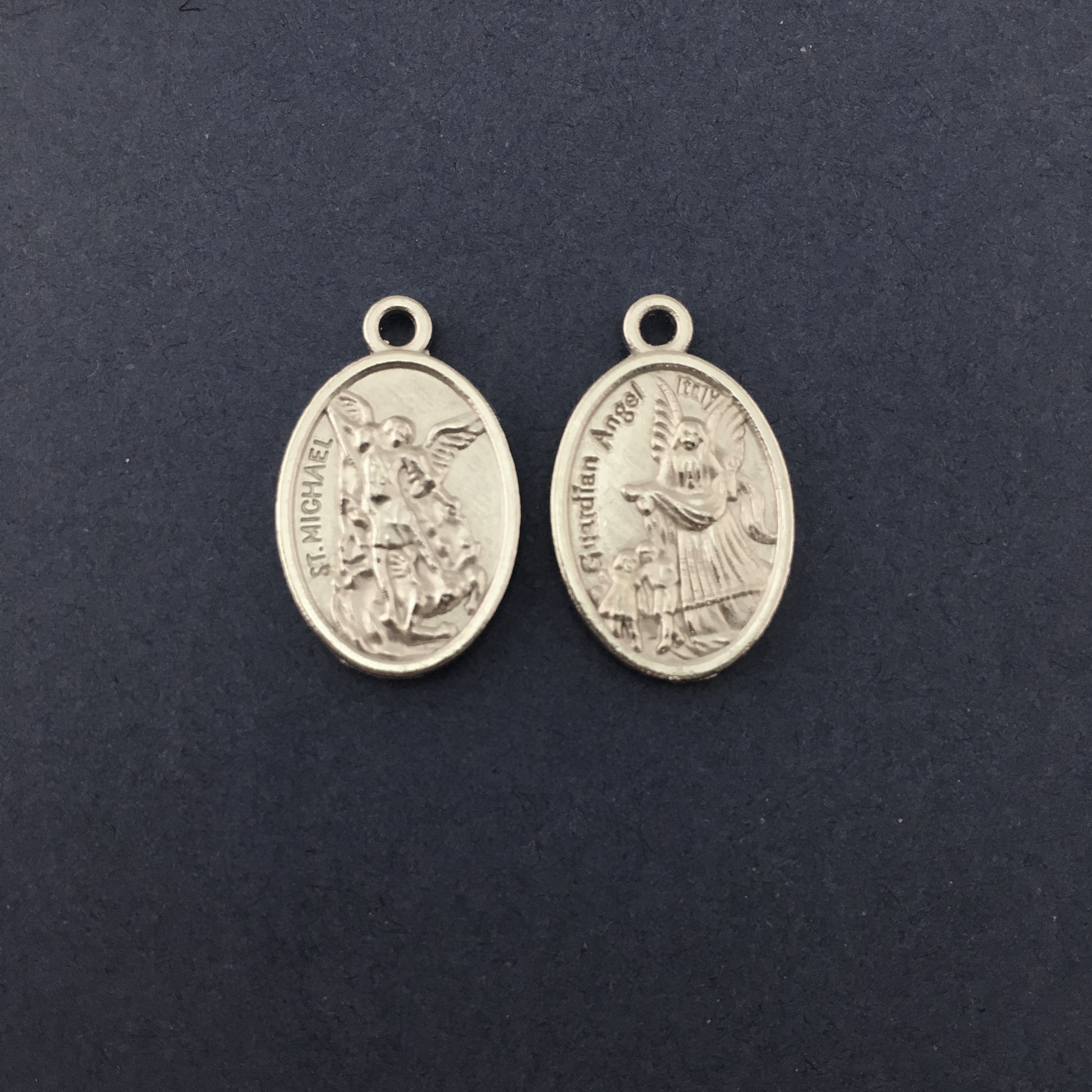Silver St. Michael Guardian Angel Alloy Charm | Bellaire Wholesale