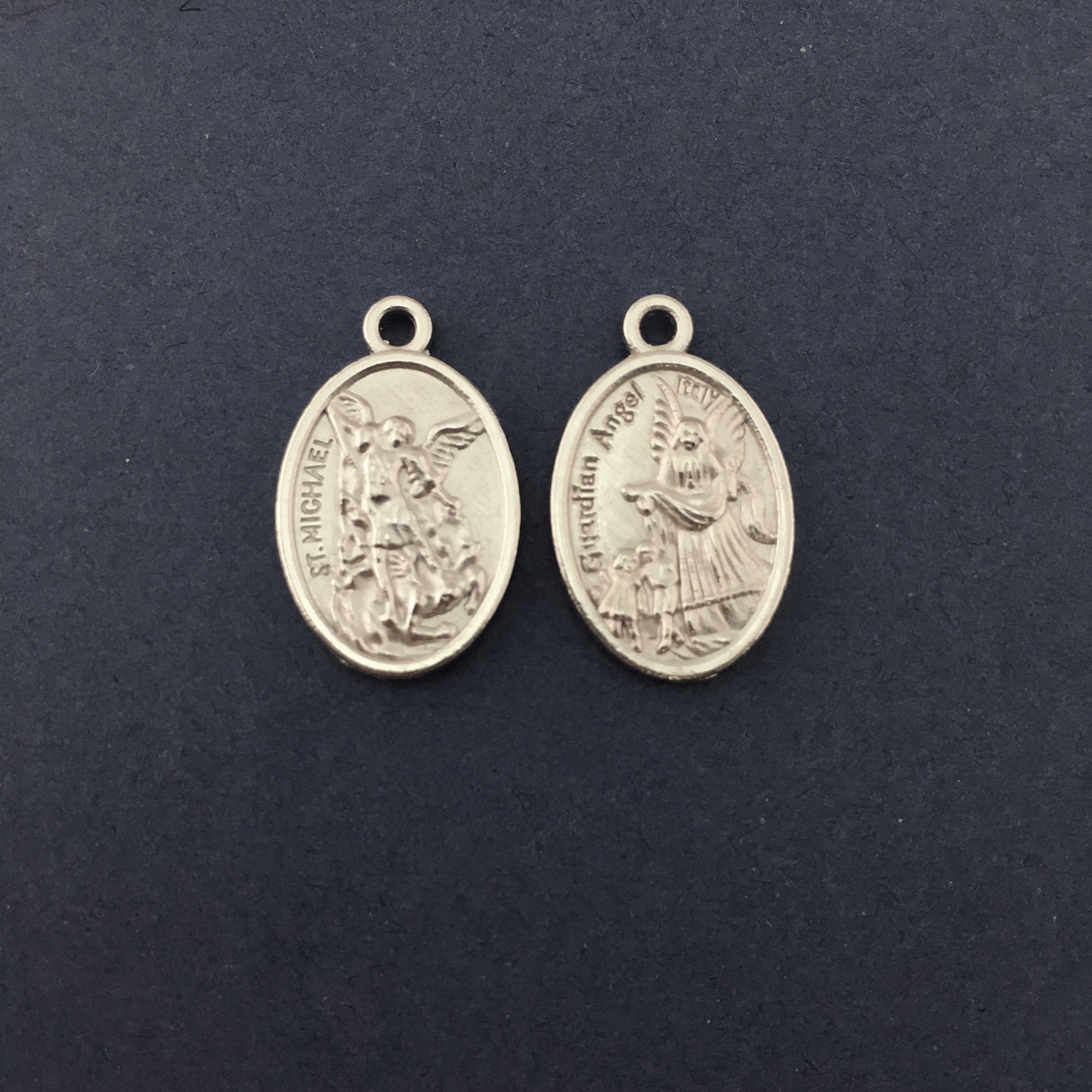 Silver St. Michael Guardian Angel Alloy Charm | Bellaire Wholesale