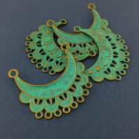 2 Sided Green Alloy Necklace Jewelry Connector | Bellaire Wholesale