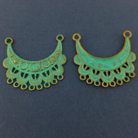2 Sided Green Alloy Necklace Jewelry Connector | Bellaire Wholesale