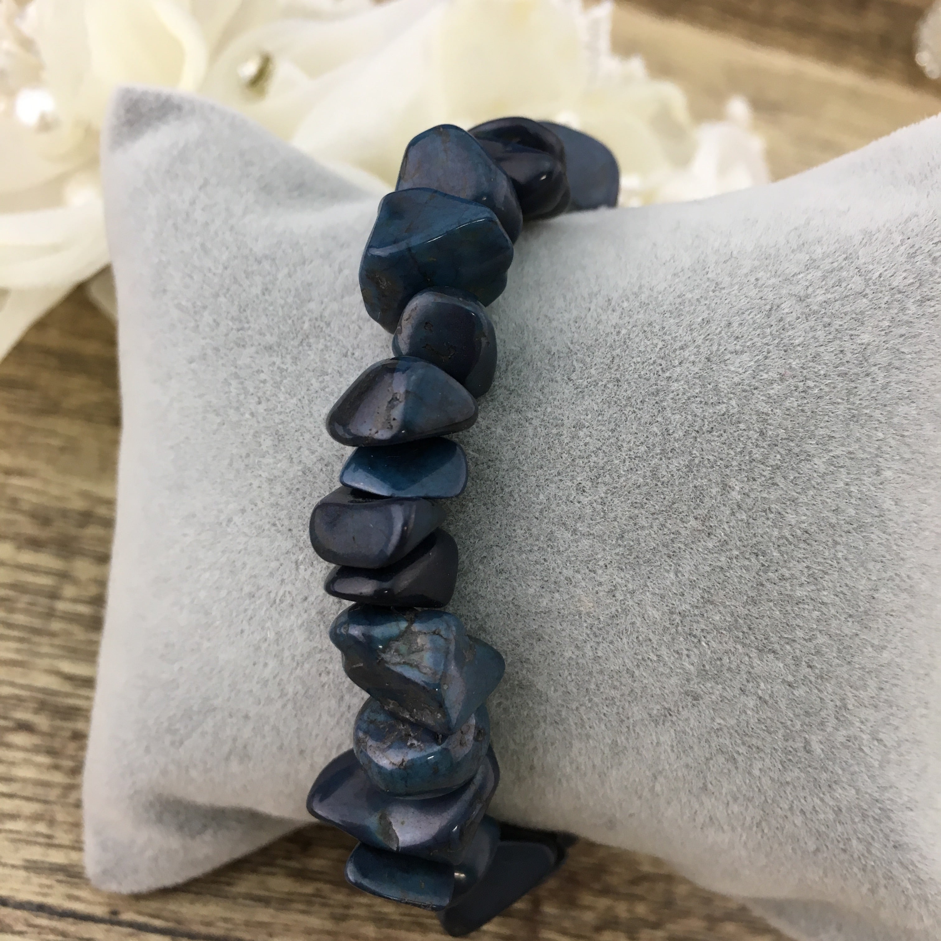 Navy Blue Natural Stone Bracelet | Bellaire Wholesale