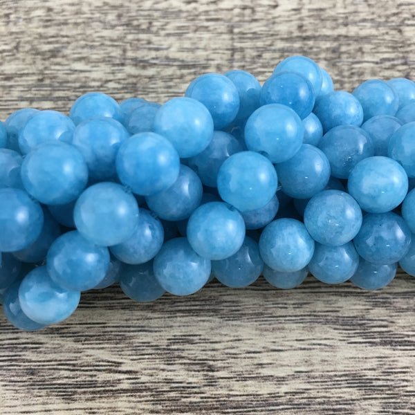 8mm Blue Jade Bead | Bellaire Wholesale