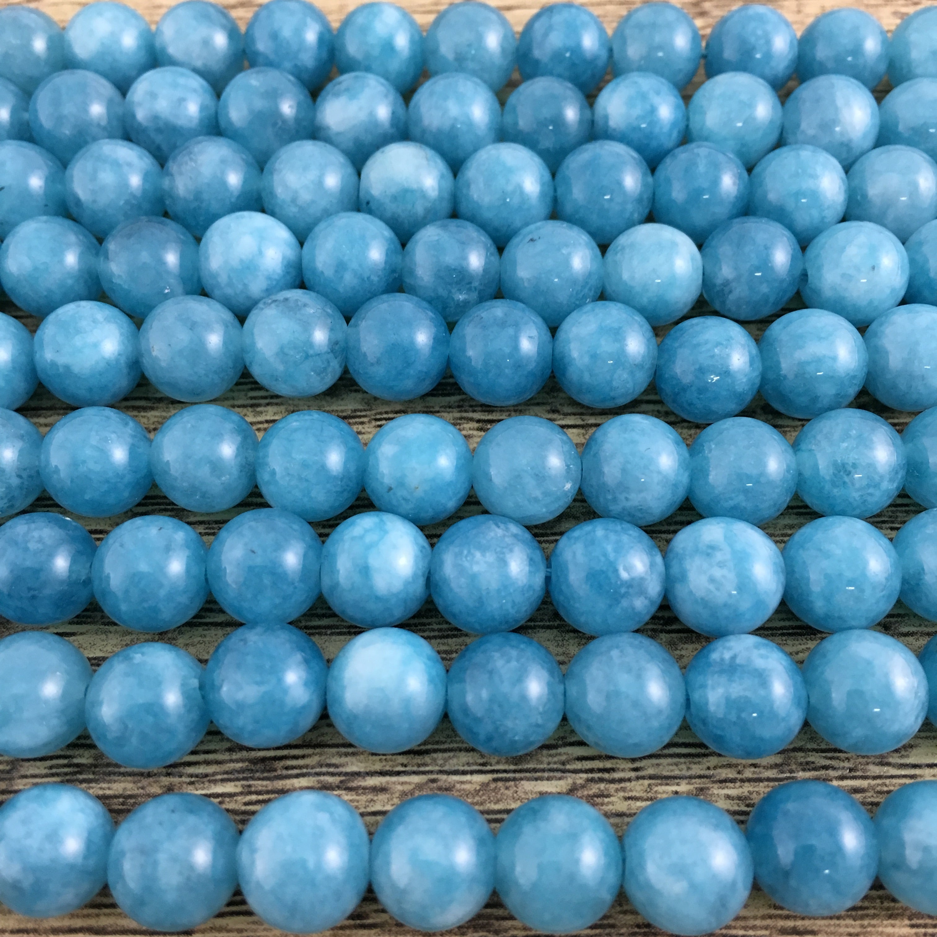 8mm Blue Jade Bead | Bellaire Wholesale