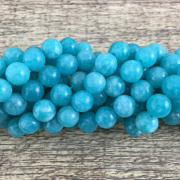 10mm Milky Blue Jade Bead | Bellaire Wholesale