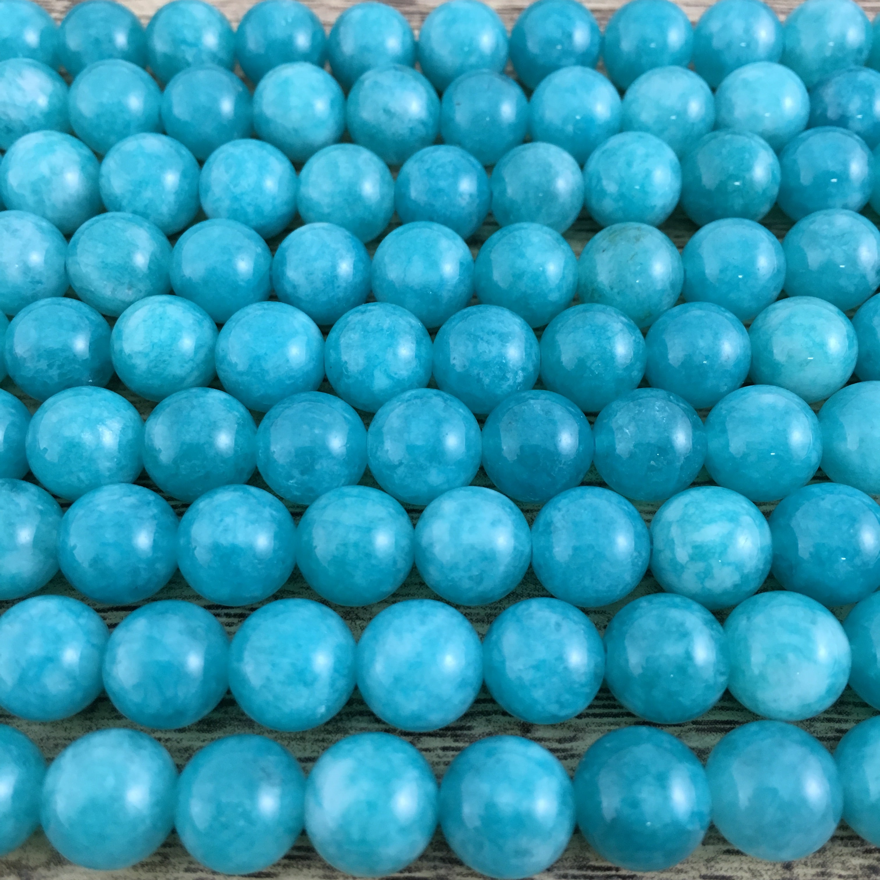 6mm Milky Blue Jade Bead | Bellaire Wholesale