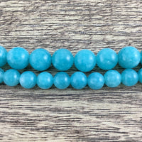 6mm Milky Blue Jade Bead | Bellaire Wholesale