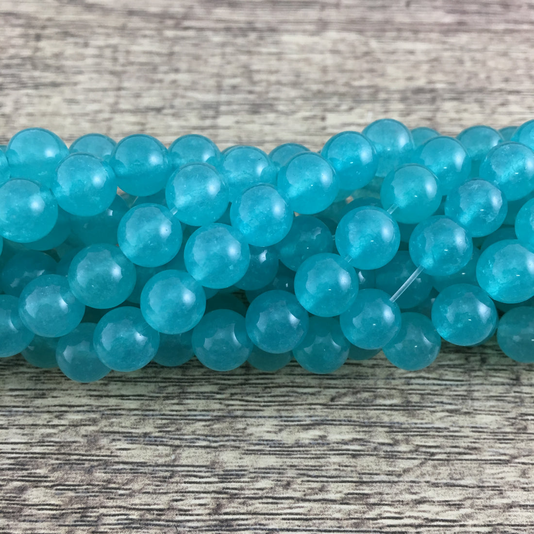 6mm Clear Sea Green Jade Bead | Bellaire Wholesale