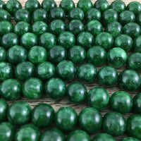 10mm Milky Dark Green Jade Bead | Bellaire Wholesale