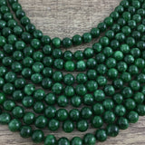 10mm Milky Dark Green Jade Bead | Bellaire Wholesale
