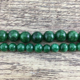 6mm Milky Dark Green Jade Bead | Bellaire Wholesale