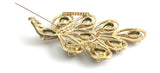 Peacock Shape Brooch Pin Gold with Gold Stones | Bellaire Wholesale