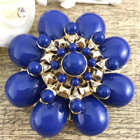 Flower Shape Blue Brooch Pin | Bellaire Wholesale