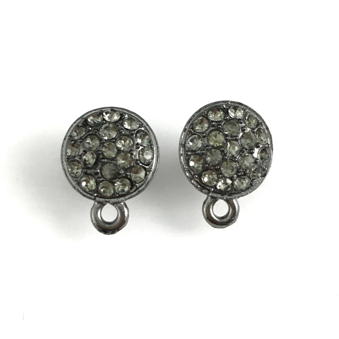 Gunmetal Earring Post with Black Diamond Stones | Bellaire Wholesale