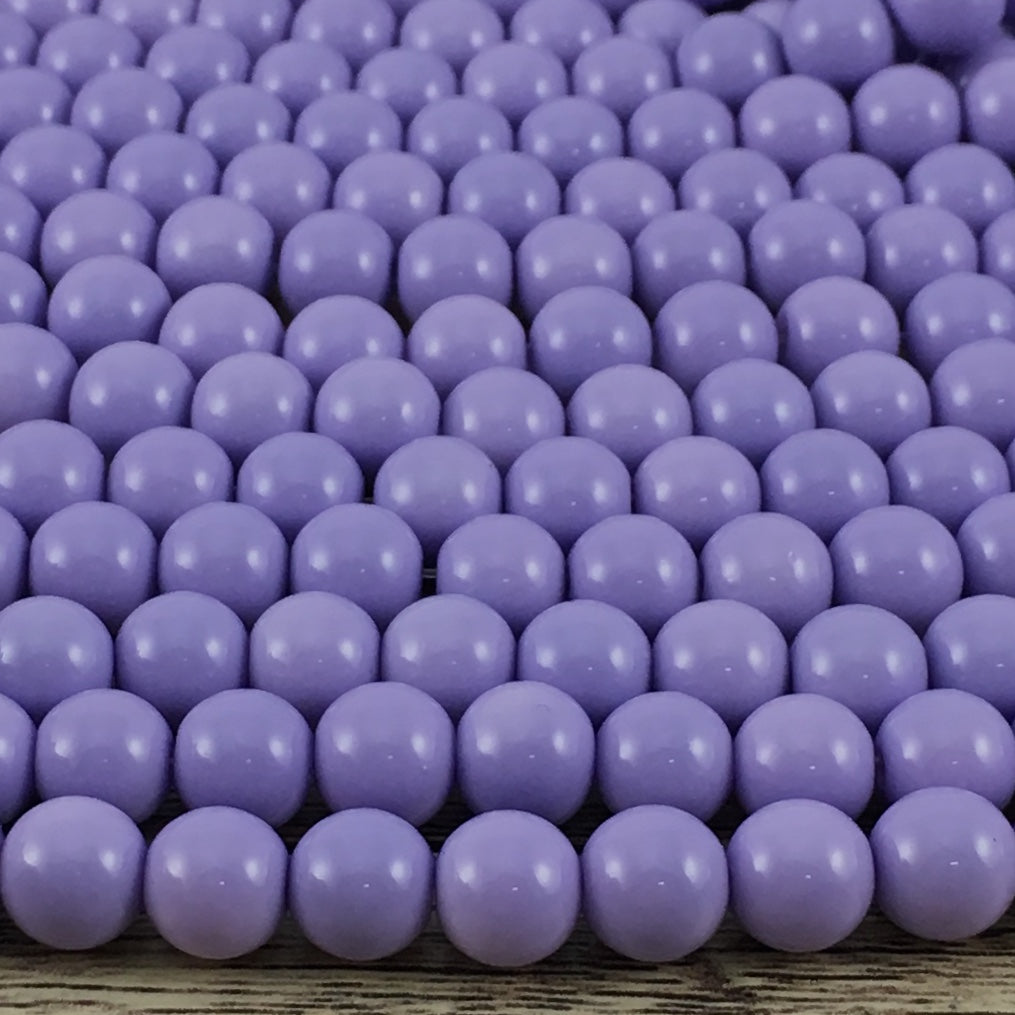 8mm Opaque Blue Faux Glass Pearl | Bellaire Wholesale