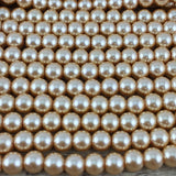 6mm Light Gold Faux Glass Pearl | Bellaire Wholesale