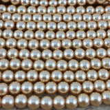 8mm Light Gold Faux Glass Pearl | Bellaire Wholesale