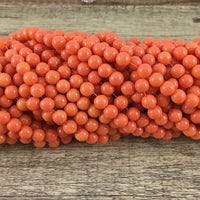 8mm Coral Faux Glass Pearl | Bellaire Wholesale