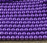 8mm Dark Purple Faux Glass Pearl | Bellaire Wholesale