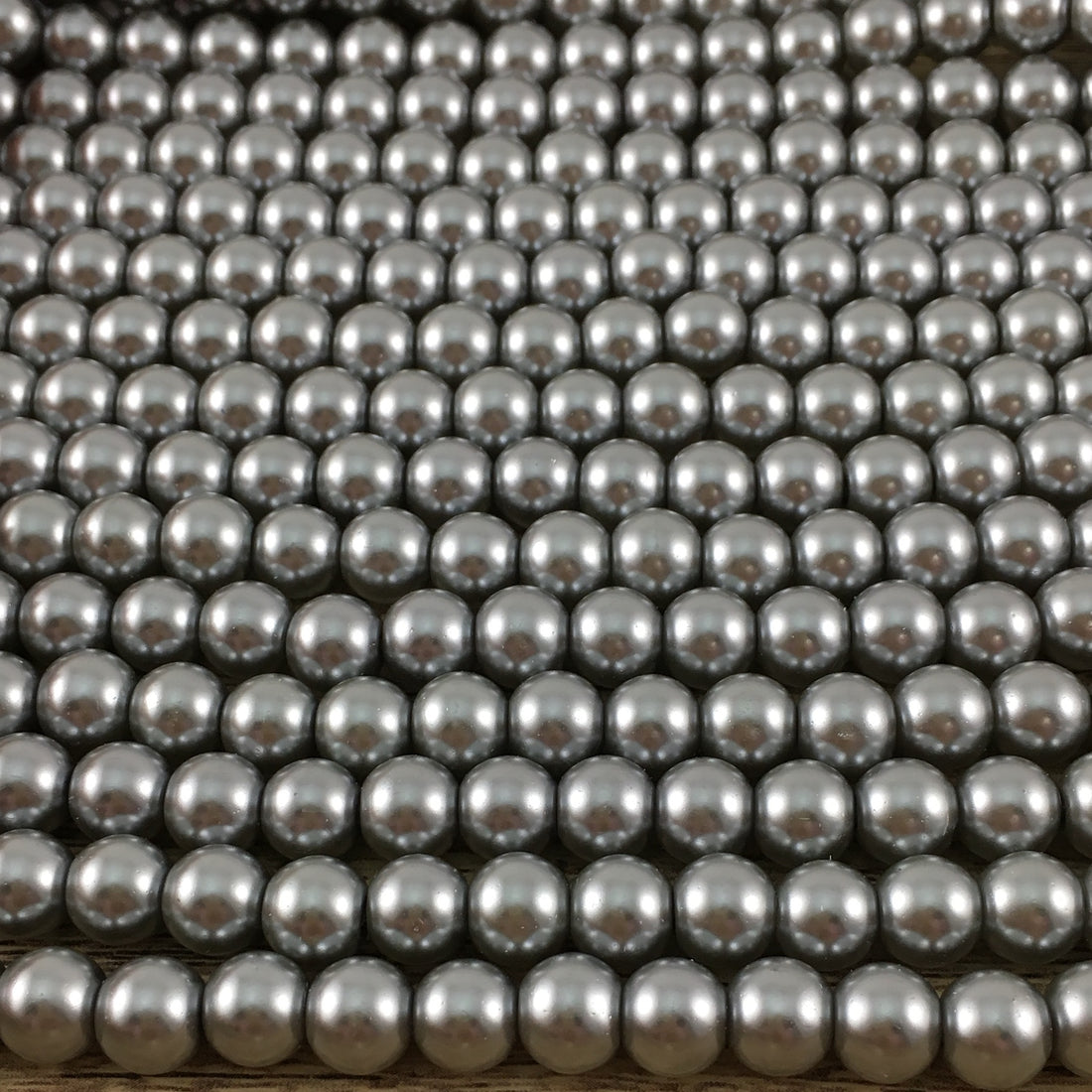 8mm Grey Faux Glass Pearl | Bellaire Wholesale
