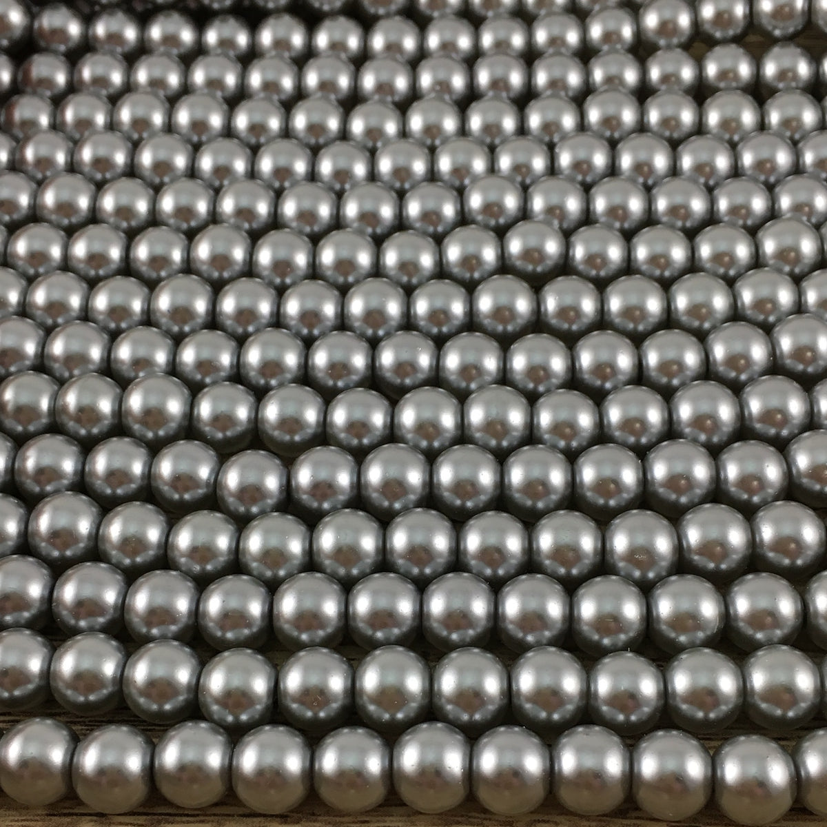 6mm Grey Faux Glass Pearl | Bellaire Wholesale