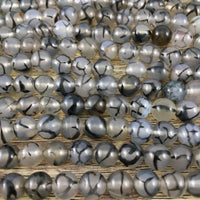 10mm Black Dragon Agate Beads | Bellaire Wholesale