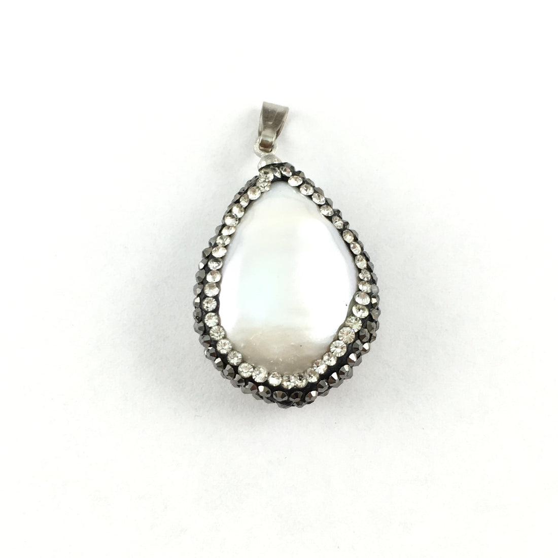 Mother of Pearl Pendant with Pave Stones | Bellaire Wholesale