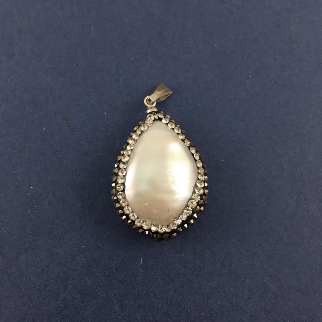 Mother of Pearl Pendant with Pave Stones | Bellaire Wholesale