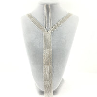 Silver 6 Row Rhinestone Necklace | Bellaire Wholesale