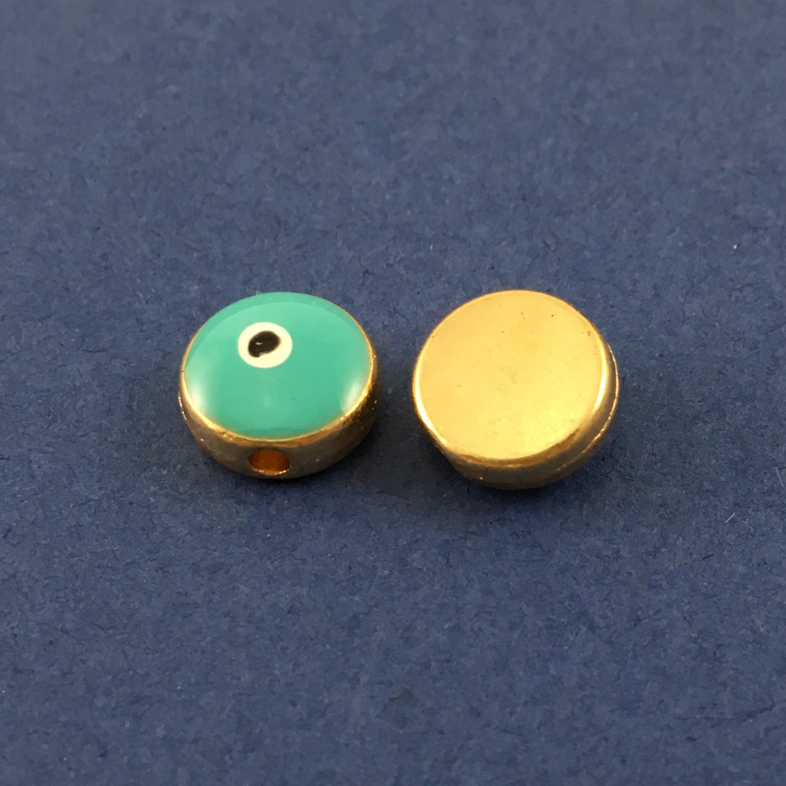 Alloy Beads Green Evil Eye Round Beads | Bellaire Wholesale