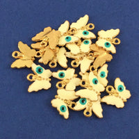 Gold Alloy Butterfly with Evil Eye Charm | Bellaire Wholesale