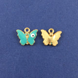 Gold Alloy Butterfly with Evil Eye Charm | Bellaire Wholesale