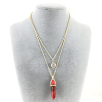 Boho Style Chain Choker Red Bullet Necklace | Bellaire Wholesale