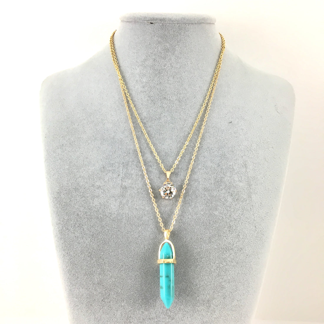 Boho Style Chain Choker Blue Bullet Necklace | Bellaire Wholesale