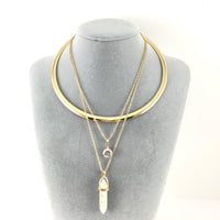 Boho Style Chain Choker White Bullet Necklace | Bellaire Wholesale