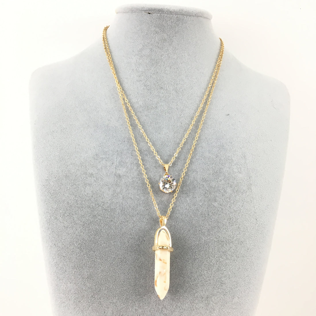Boho Style Chain Choker White Bullet Necklace | Bellaire Wholesale