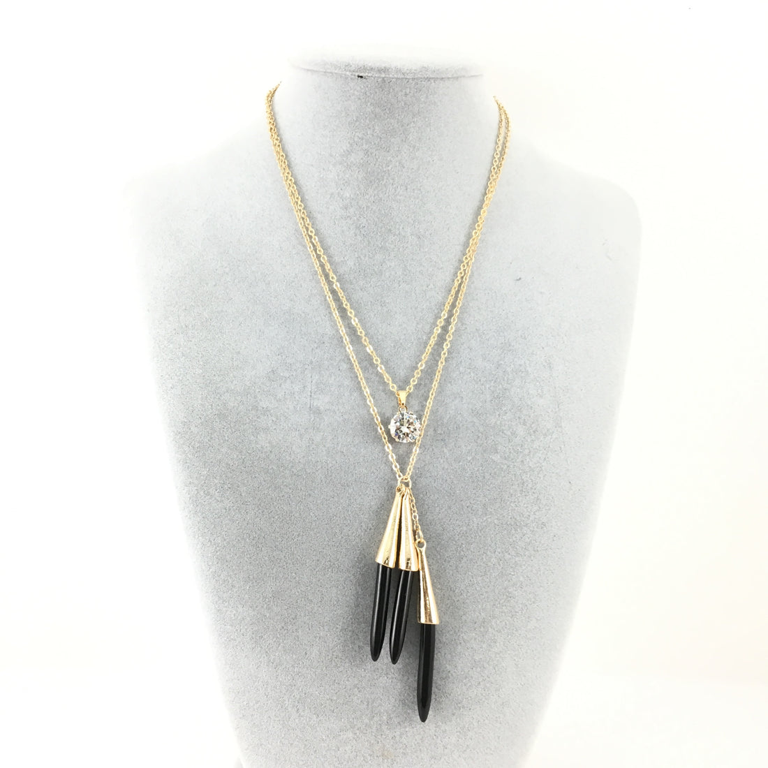 Boho Style Chain Choker Black Bullet Necklace | Bellaire Wholesale