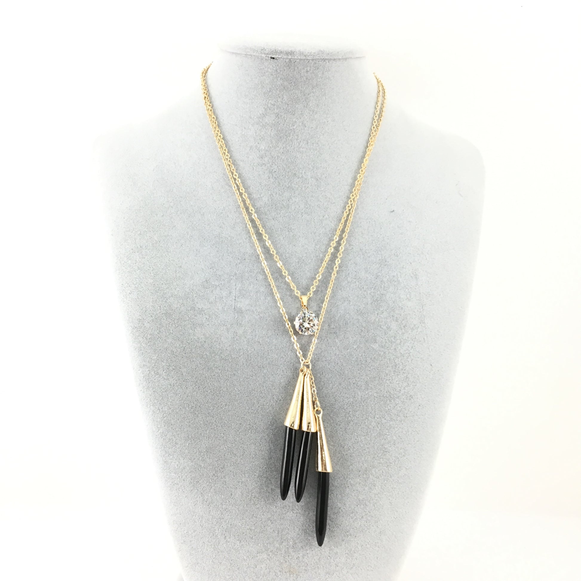 Boho Style Chain Choker Black Bullet Necklace | Bellaire Wholesale
