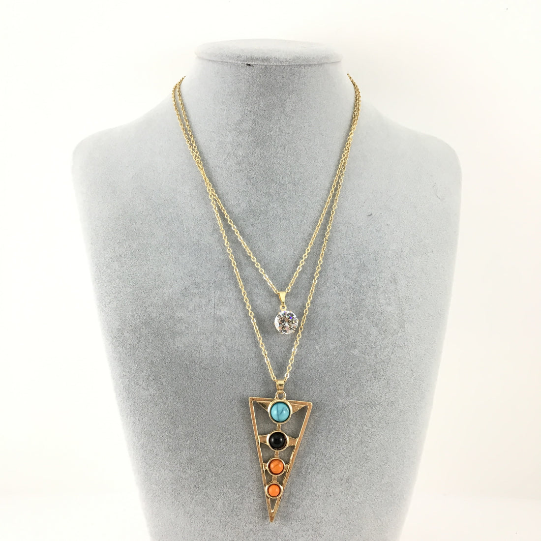 Boho Style Chain Choker Triangle Pendant Necklace | Bellaire Wholesale