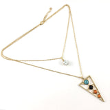 Boho Style Chain Choker Triangle Pendant Necklace | Bellaire Wholesale