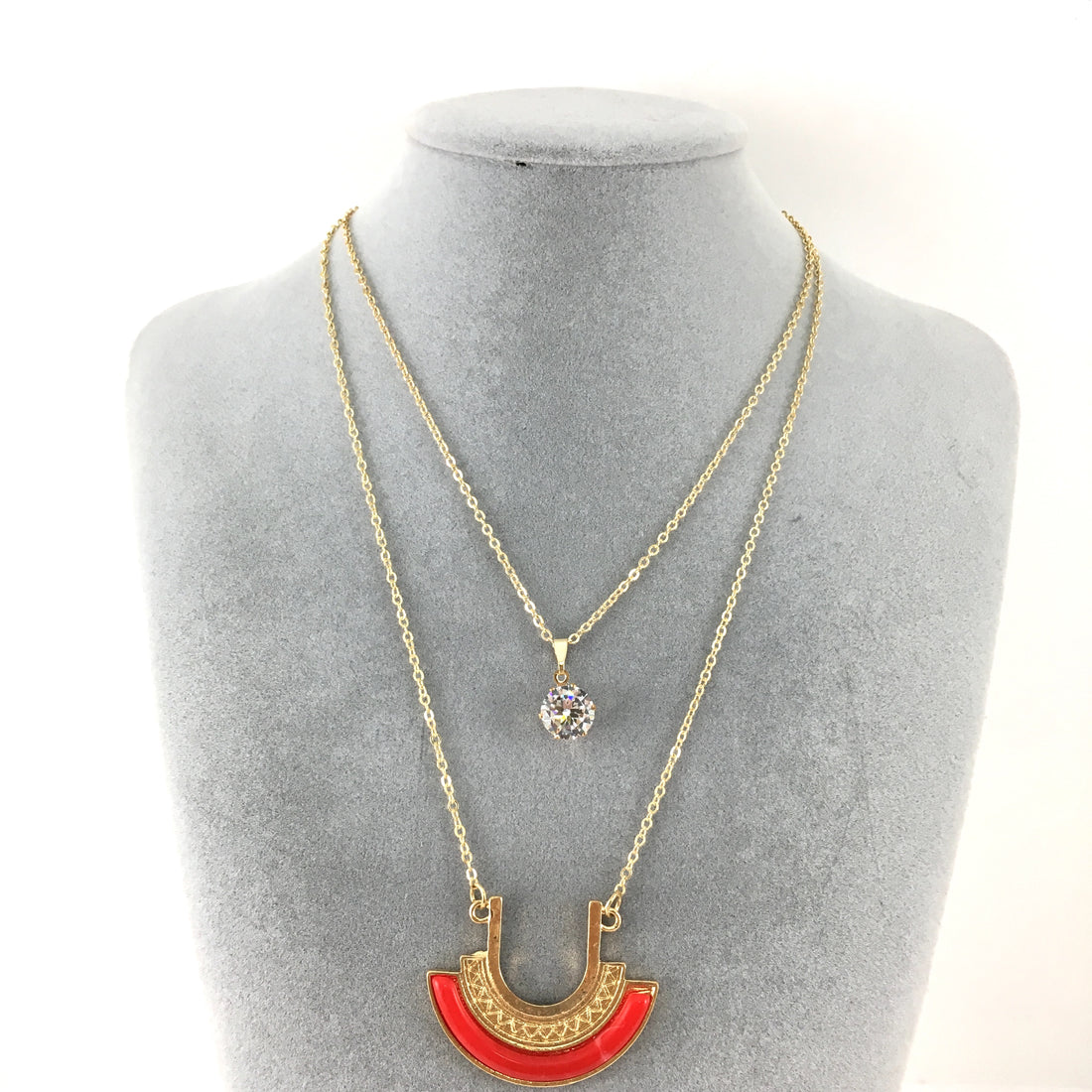 Boho Style Chain Choker Half Moon Pendant Necklace | Bellaire Wholesale